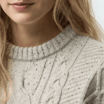 Pull Fjällräven Övik Cable Knit Women Black