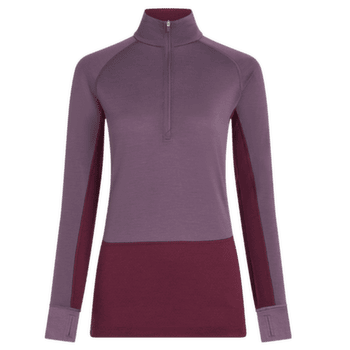 T-shirt a manches longues Icebreaker Merino 200 ZoneKnit™ LS Half Zip Women DK BERRY/GREY PLUM/CB