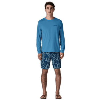 T-shirt a manches longues Patagonia LONG-SLEEVED CAP COOL DAILY SHIRT - BROADSHORT LOGO Men Shore Blue - Light Shore Blue X-Dye