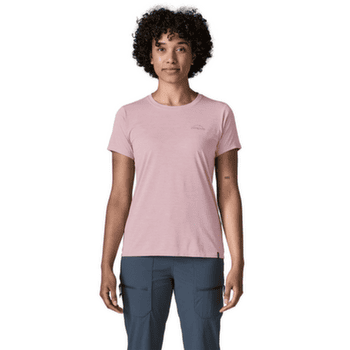 T-shirt a manches courtes Patagonia CAP COOL DAILY SHIRT - P-6 COSMOS Women Fuzzy Mauve - Light Fuzzy Mauve X-Dye