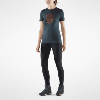 T-shirt a manches courtes Fjällräven Abisko Wool Fox SS Women Lavender Mist- Dark Navy