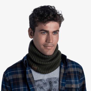 Cache-cou Buff Knitted Neckwarmer Norval Graphite NORVAL ORCHID