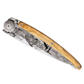 Couteau Deejo Tattoo Van life olive wood