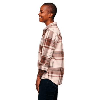 Chemises a manches longues Black Diamond Project Flannel Women Chalk Pink-Walnut Plaid