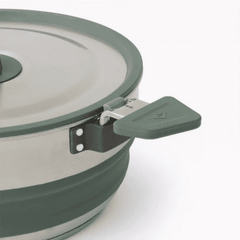 Casserole Sea to Summit Detour Stainless Steel Collapsible Pot - 3L Laurel Wreath Green