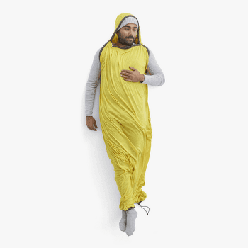 Insert de sac de couchage Sea to Summit Reactor Sleeping Bag Liner - Mummy w/ Drawcord- Compact Sulphur Yellow