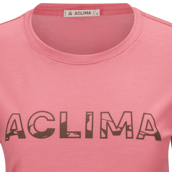 T-shirt a manches courtes Aclima LightWool Tee Logo Women Sun Kissed Coral