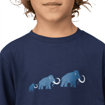 T-shirt a manches longues Mammut MAMMUT CORE LONGSLEEVE KIDS LOGO marine 5118