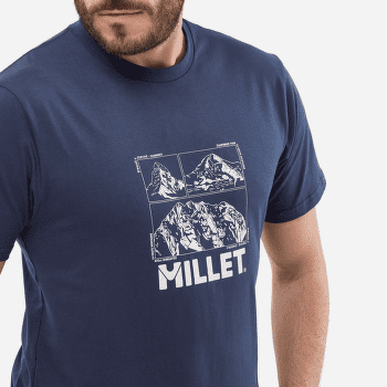 T-shirt a manches courtes Millet CHAMONIX LOGO TS SS Men SAPHIR NEW