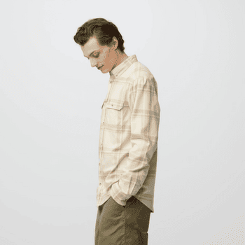 Chemises a manches longues Fjällräven ÖVIK LITE FLANNEL SHIRT MEN Dark Navy-Chalk White