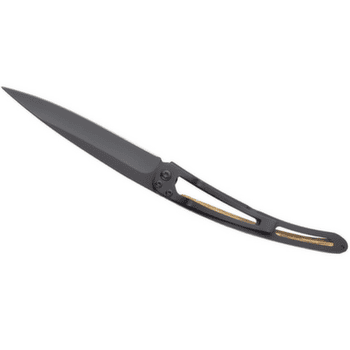 Couteau Deejo Tattoo Black olive wood Mushroom