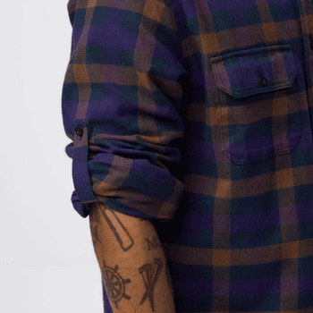 Chemises a manches longues Fjällräven Skog Relaxed Shirt Men Autumn Leaf-Wood Brown