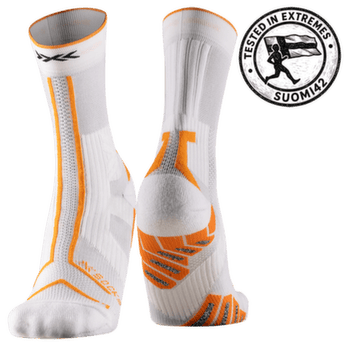 Chaussettes X-Bionic X-SOCKS® TRAILRUN TERRASKIN EXPERT CREW X WHITE/BLAZING ORANGE