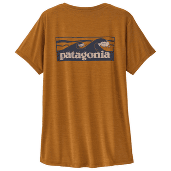 T-shirt a manches courtes Patagonia Cap Cool Daily Shirt - Boardshort Logo Women Cinnamon Brown - Dark Cinnamon Brown X-Dye