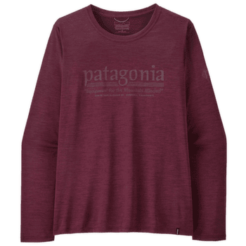 T-shirt a manches longues Patagonia LONG-SLEEVED CAP COOL DAILY SHIRT - HUT TRIPPER Women Berry Fig - Light Berry Fig X-Dye