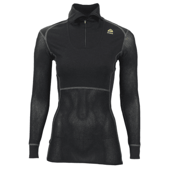 T-shirt a manches longues Aclima WoolNet Polo W/Zip Women Jet Black