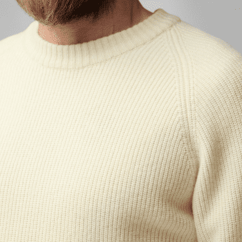 Pull Fjällräven Övik Rib Sweater Men Chalk White