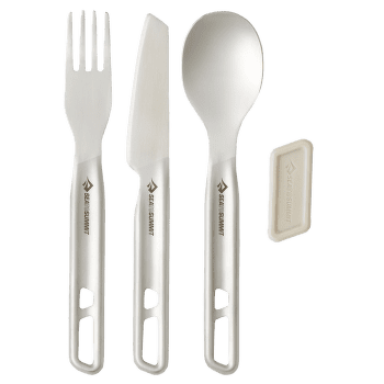Couverts Sea to Summit Detour Stainless Steel Cutlery Set - [1P] [3 Piece] Stainless Steel Grey