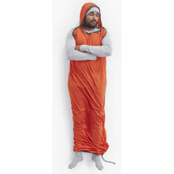 Insert de sac de couchage Sea to Summit Reactor Extreme Sleeping Bag Liner - Mummy w/ Drawcord Standard Spicy Orange