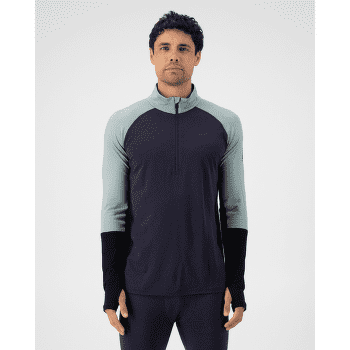 T-shirt a manches longues Mons Royale Olympus Merino Half Zip Men Dew / 9 Iron / Black