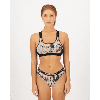 Brassiere Mons Royale Stela X-Back Bra Women Rock Leopard/Black