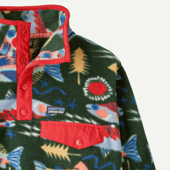 Sweat-shirt Patagonia Lightweight Synch Snap-T Pullover Kids Diamond Stripe: Uplift Blue