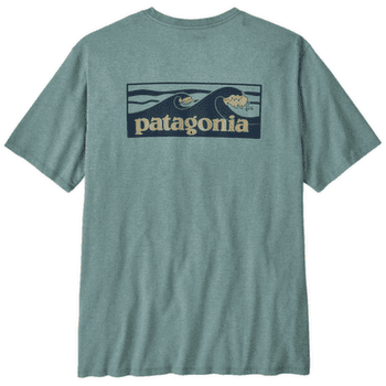 T-shirt a manches courtes Patagonia Boardshort Logo Pocket Responsibili Tee Men Blue Sage