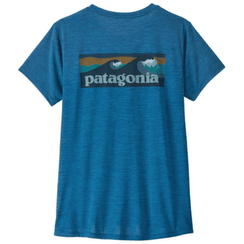 T-shirt a manches courtes Patagonia Cap Cool Daily Shirt - Boardshort Logo Women Aquatic Blue - Light Aquatic Blue X-Dye