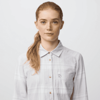 Chemises a manches longues Fjällräven ÖVIK LITE FLANNEL SHIRT WOMEN Lavender Mist-Eggshell