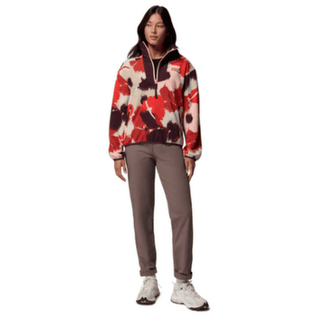 Sweat-shirt Columbia Sequoia Grove Printed Half Zip Women Washed Red, Ikatbloom 643
