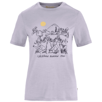 T-shirt a manches courtes Fjällräven HOJA LUGNT WOOL T-SHIRT WOMEN Lavender Mist