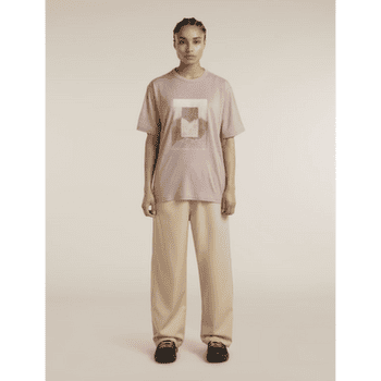 T-shirt a manches courtes Icebreaker Merino 150 Tech Lite SS Relaxed Tee Mountain Shift Women PINK QUARTZ