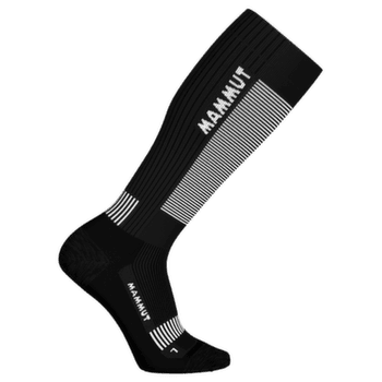 Chaussettes hauteur genou Mammut MOUNTAINEERING COMPRESSION KNEE SOCKS black-white 0047