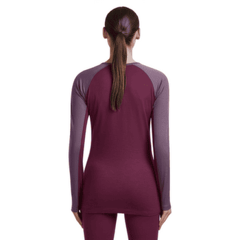 T-shirt a manches longues Icebreaker Merino 200 ZoneKnit™ LS Crewe Women DK BERRY/GREY PLUM/CB