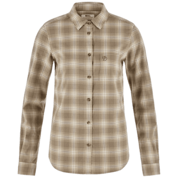 Chemises a manches longues Fjällräven Övik Flannel Shirt Women Chalk White-Suede Brown