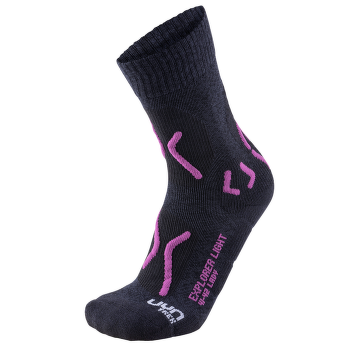 Chaussettes UYN Trekking Explorer Light Women Charcoal/Purple