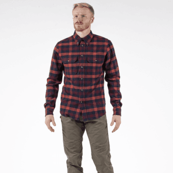 Chemises a manches longues Fjällräven Skog Shirt Men Dark Navy-Dark Oak