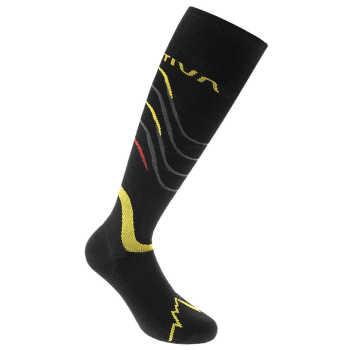Chaussettes hauteur genou La Sportiva SKIALP SOCKS Black/Yellow