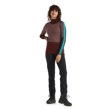 T-shirt a manches longues Icebreaker Sonebula LS High Neck 200 Women MID NVY/ROYAL NVY/SNOW/CB