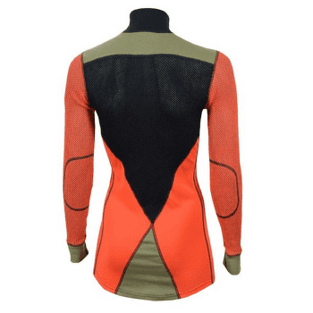 T-shirt a manches longues Aclima WoolNet Hiking Mock Neck shirt Women Jet Black/Poinciana/Capulet