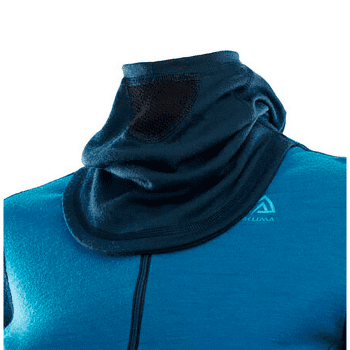 Sweat-shirt Aclima WarmWool Hood Sweater W/Zip Women Navy Blazer / Blue Sapphire / Azure Blue