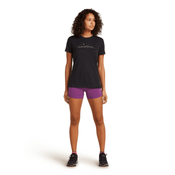T-shirt a manches courtes Icebreaker Merino 150 Tech Lite SS Tee Sparkling Stars Women OBSIDIAN