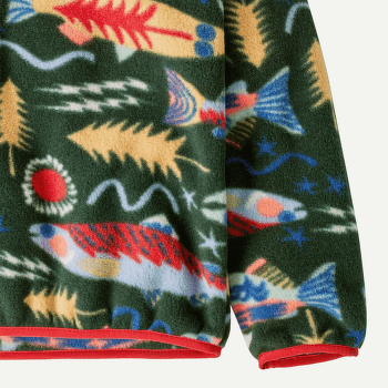 Sweat-shirt Patagonia Lightweight Synch Snap-T Pullover Kids Diamond Stripe: Uplift Blue