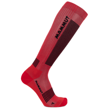 Chaussettes hauteur genou Mammut MOUNTAINEERING COMPRESSION KNEE SOCKS 3777 mammut red-black