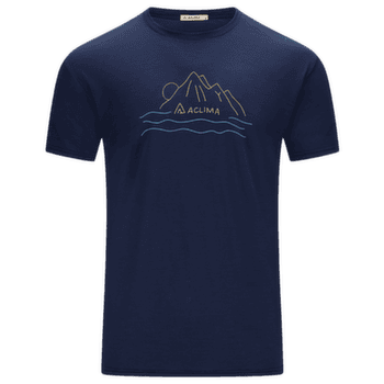 T-shirt a manches courtes Aclima LightWool 140 Classic Tee Sunset Men Navy Blazer
