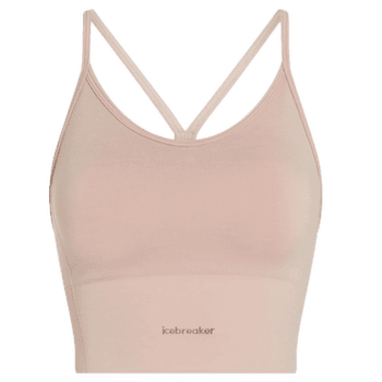 Brassiere Icebreaker Merino Blend 260 Seamless Rib Strappy Tank Women PINK QUARTZ