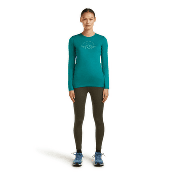 T-shirt a manches longues Icebreaker Merino 200 Oasis LS Crewe Sunrise Summit Women TIDAL TEAL