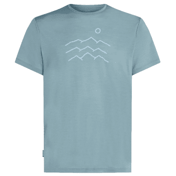T-shirt a manches courtes Icebreaker Merino Blend 125 Cool-Lite Sphere SS Tee Across the Peaks Men FLINT BLUE