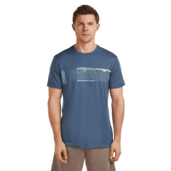T-shirt a manches courtes Icebreaker Merino 150 Tech Lite SS Tee Elevation Line Men PORCINI