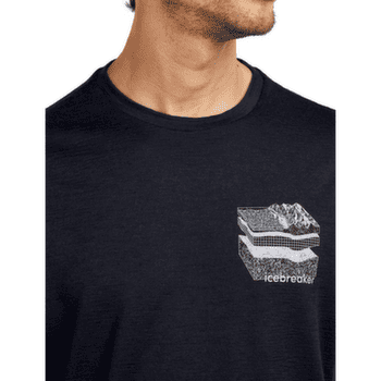 T-shirt a manches courtes Icebreaker Merino 150 Tech Lite SS Tee Evolving Layers Men Midnight Navy